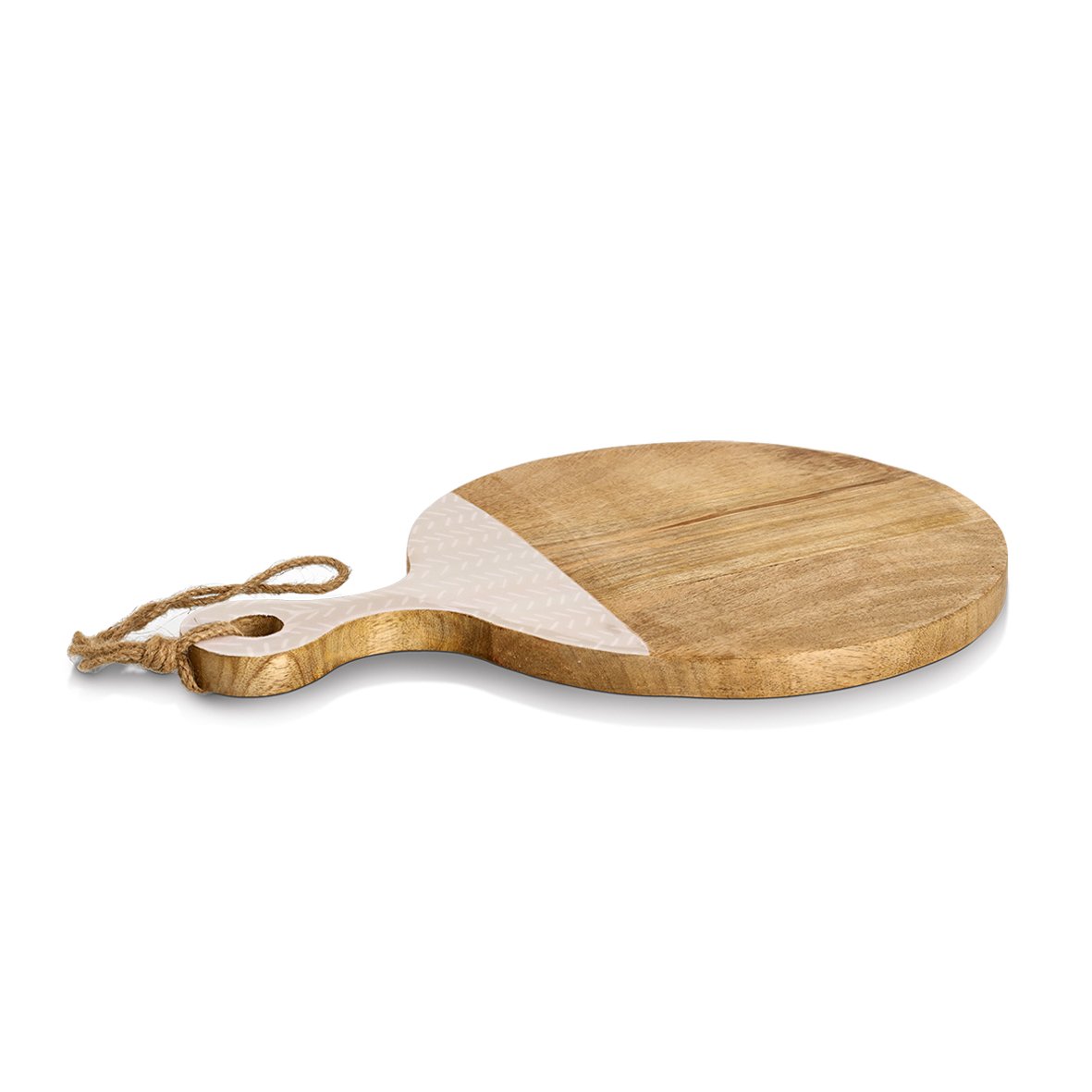 zeller-present-k-che-schneidebrett-mit-griff-mangoholz-beige-rund image 1