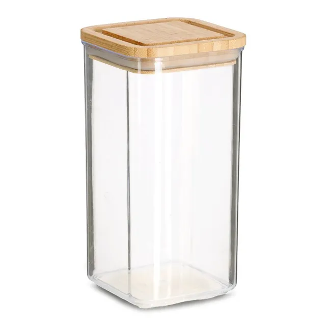 zeller-present-k-che-vorratsdose-1200-ml-kunststoff-bambusdeckel image 1