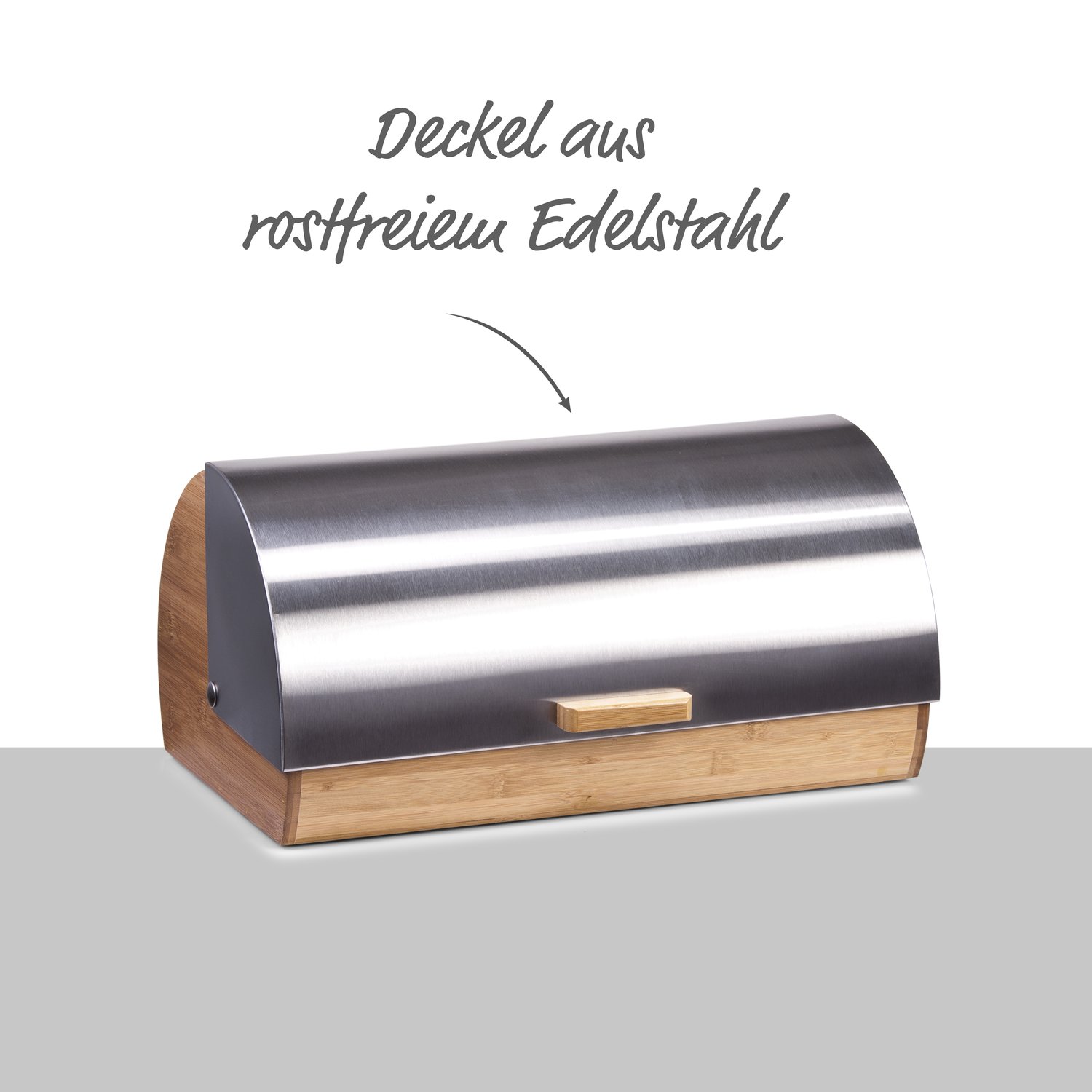 zeller-present-k-che-brotkasten-bambus-edelstahl-mit-griff image 2