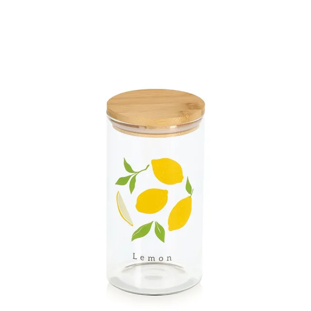 zeller-present-lemon-vorratsglas-bambusdeckel-850-ml image 1