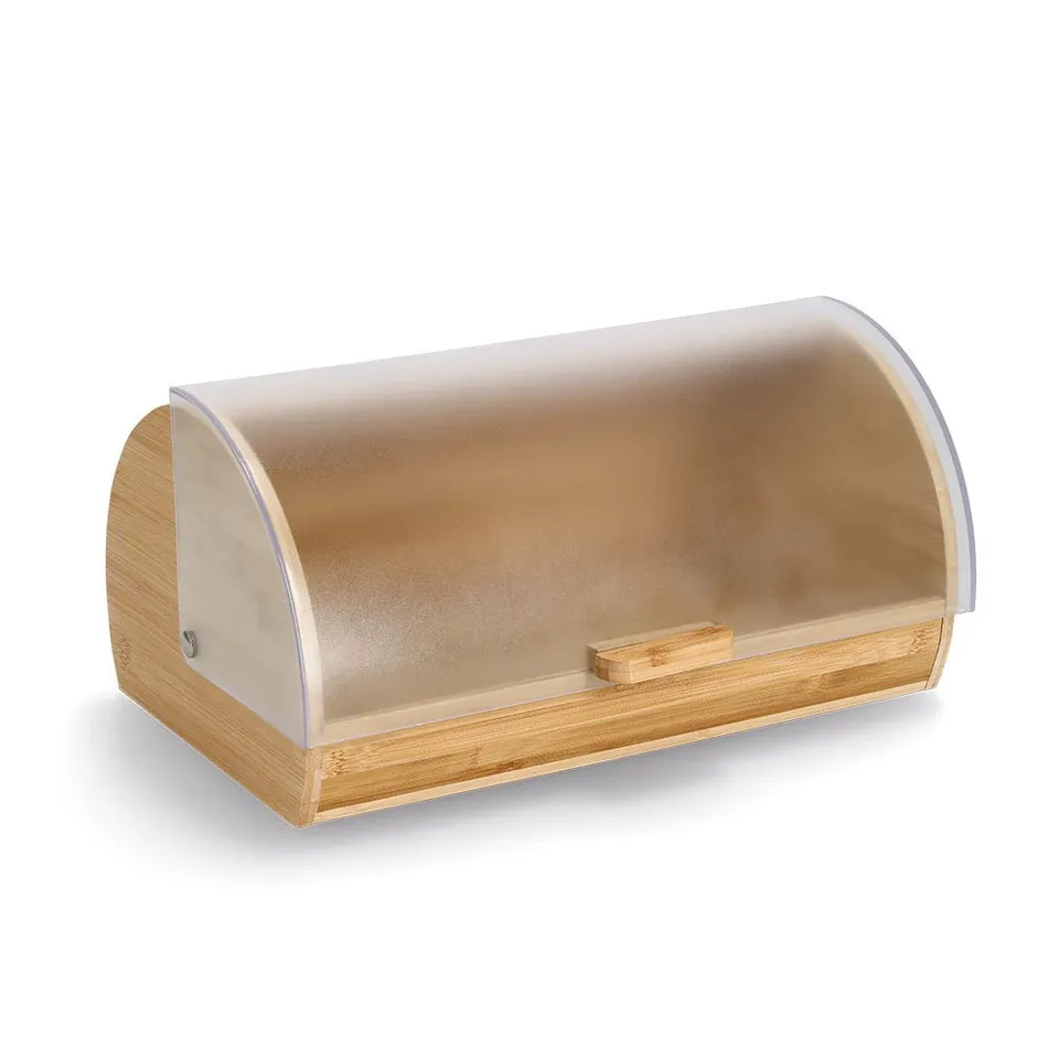 zeller-present-k-che-brotkasten-bambus-klappdeckel-transparent image 1