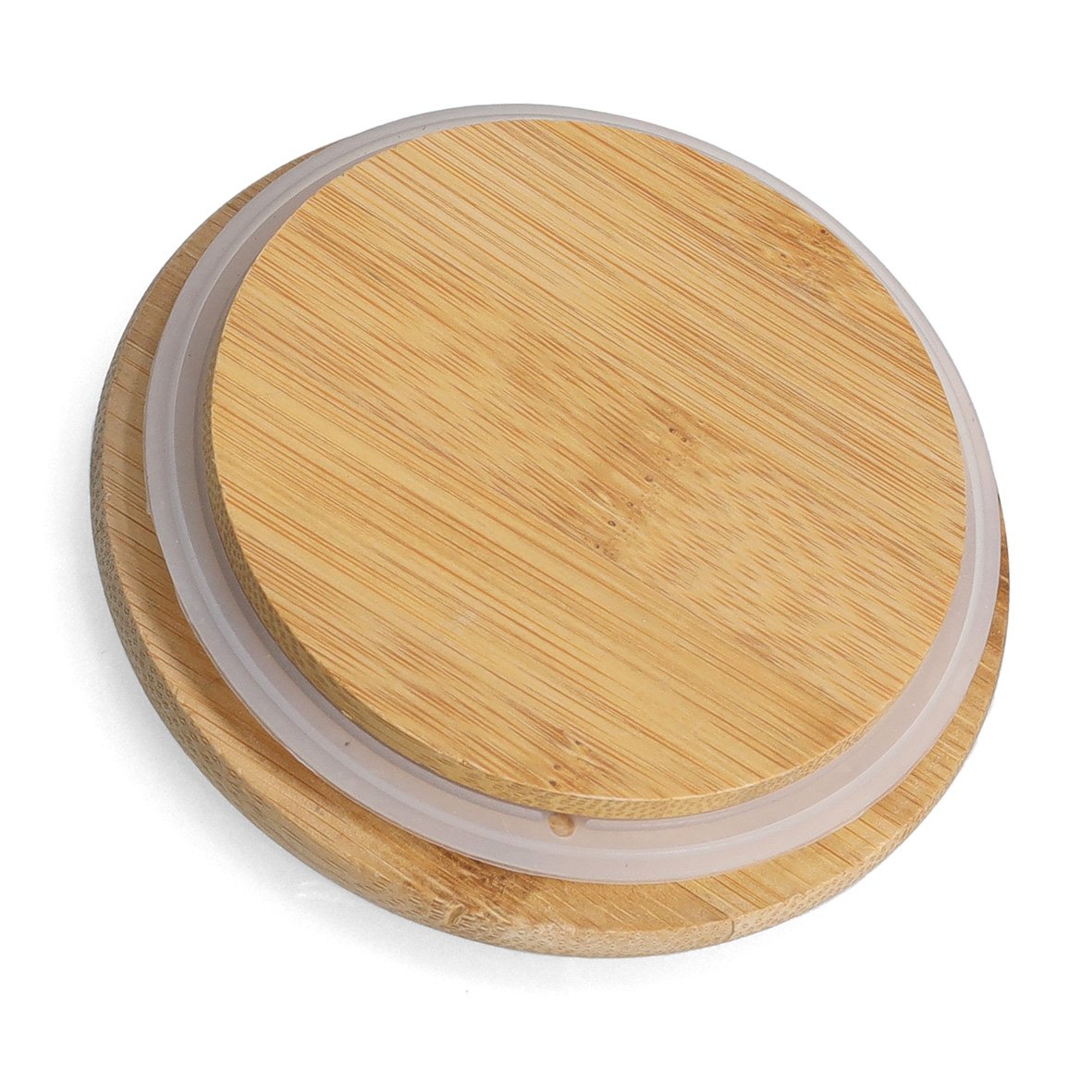 zeller-present-k-che-vorratsdose-keramik-wei-650-ml-bambusdeckel image 2