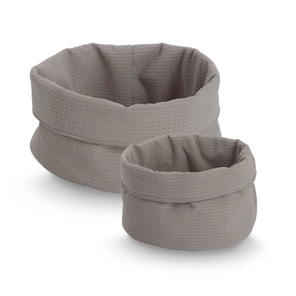 zeller-present-aufbewahrungskorb-waffelpiqu-taupe-polyester image 4