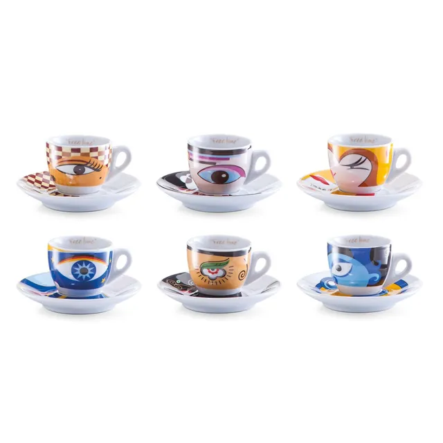 zeller-present-espresso-set-magic-eyes-12-tlg-porzellan image 1