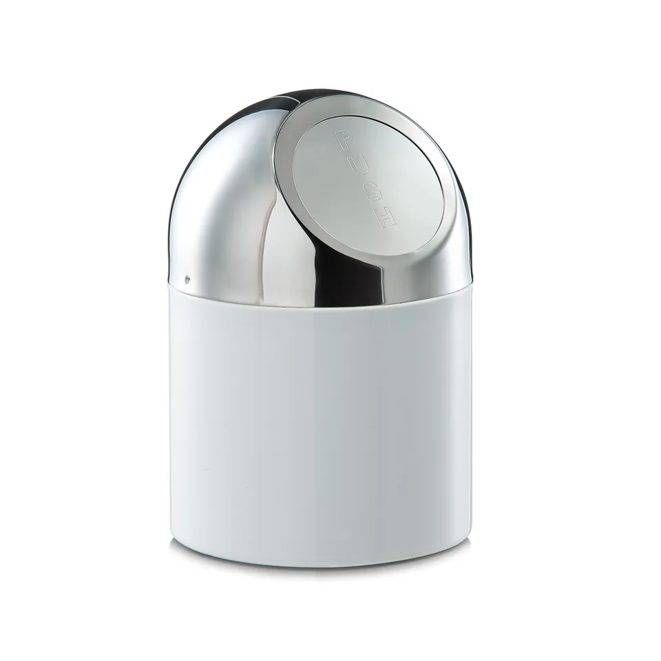 zeller-present-office-tischabfalleimer-edelstahl-wei image 1
