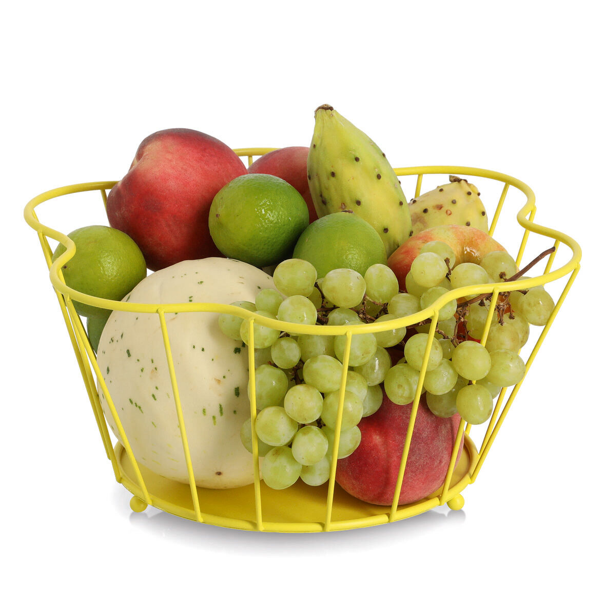 zeller-present-obstkorb-metall-gelb-fruchtschale image 3