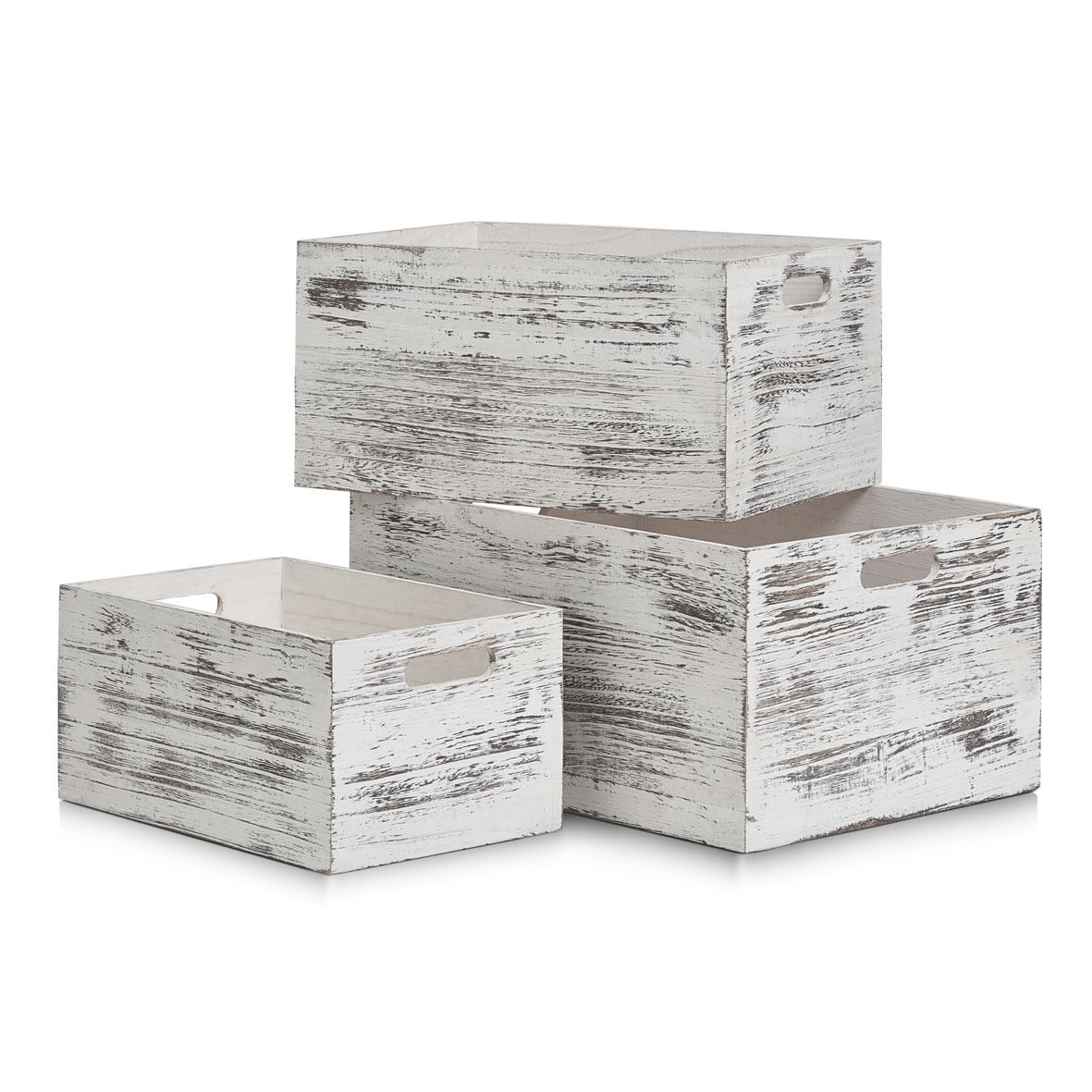 zeller-present-rustic-aufbewahrungskiste-holz-wei image 4