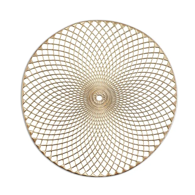 zeller-present-mandala-platzset-gold-tischset-kunststoff image 1