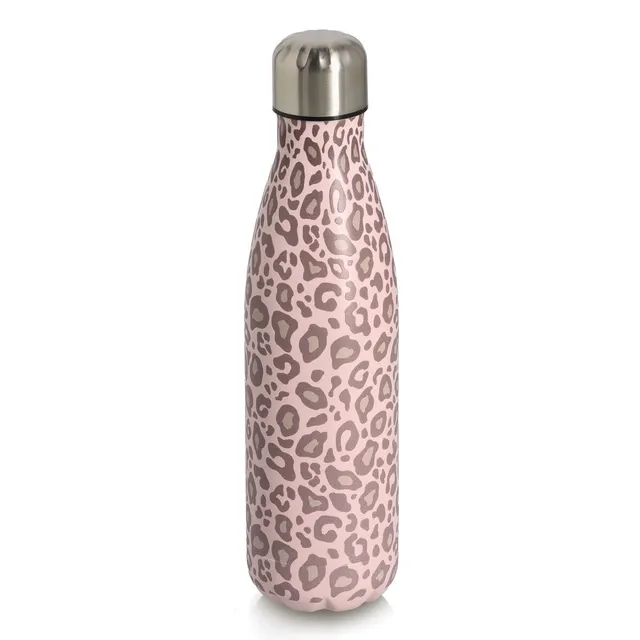 zeller-k-che-trinkflasche-leo-500-ml-edelstahl-rosa-auslaufsicher image 1