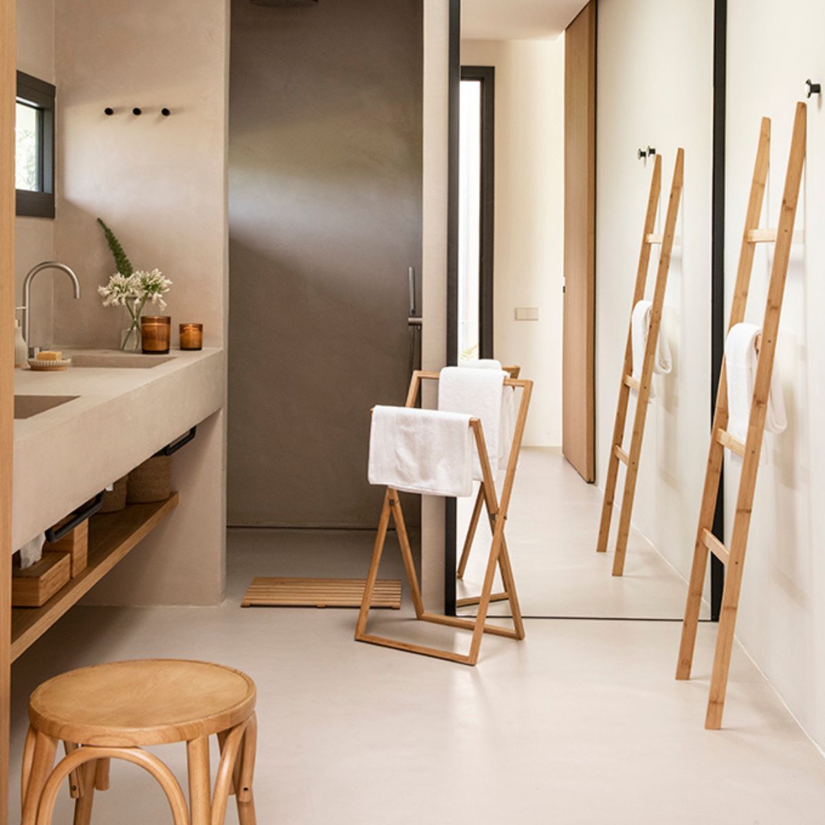 andrea-house-dekoleiter-beige-bambus-nordisch-handtuchleiter image 4