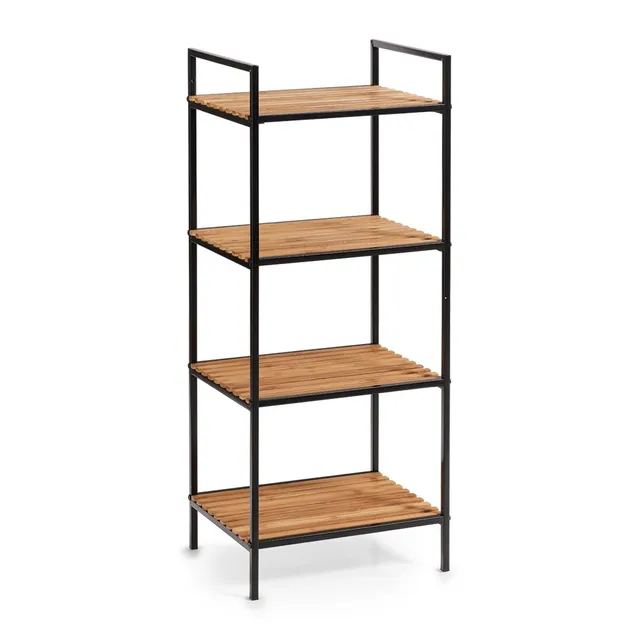 zeller-present-home-living-standregal-metall-bambus-schwarz image 1