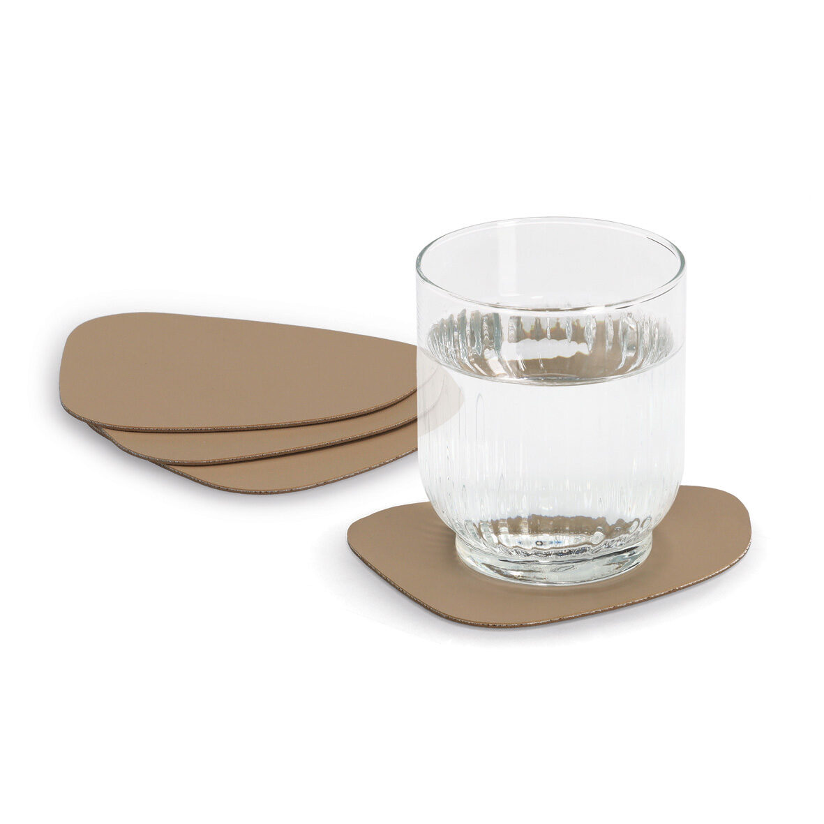 zeller-present-2-tone-glasuntersetzer-set-4-tlg-kunstleder image 3