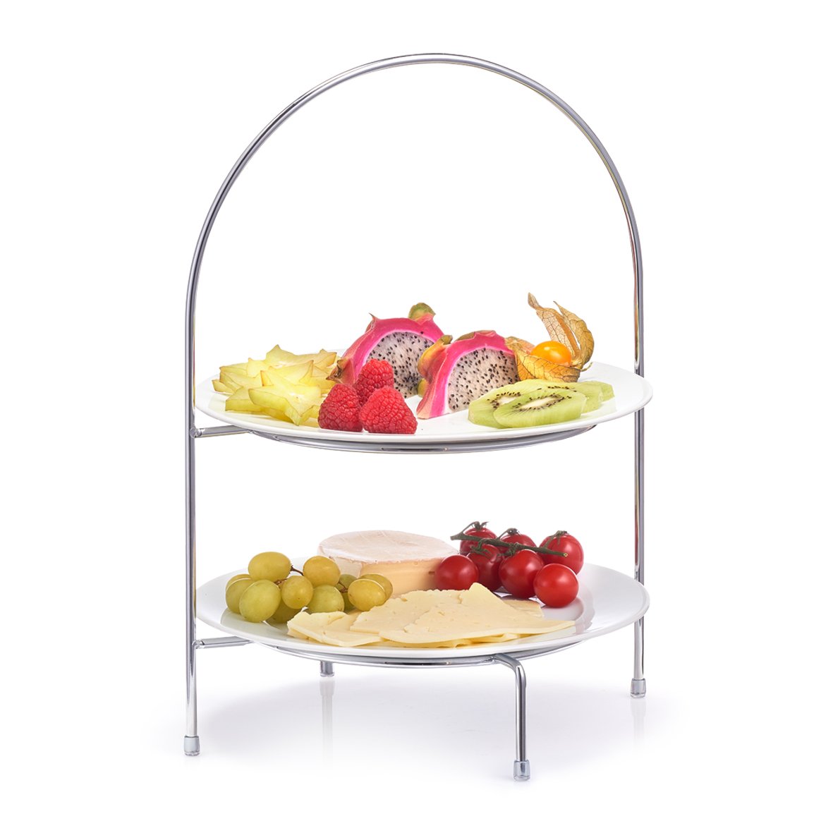 zeller-present-etagere-f-teller-gro-metall-verchromt image 2