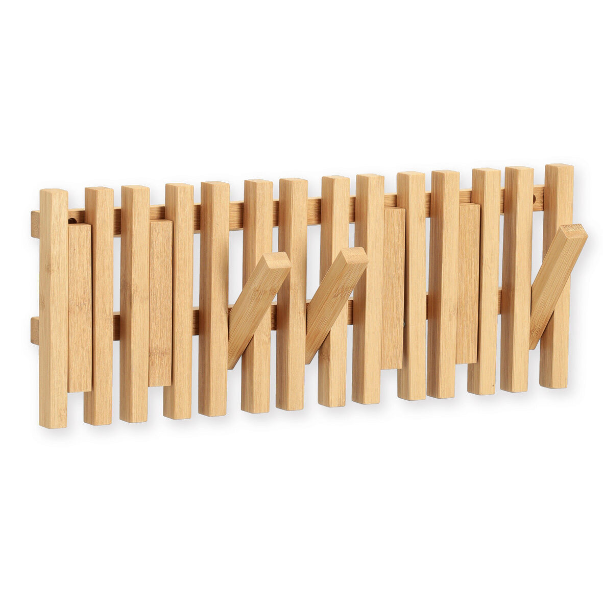 zeller-present-home-living-wandgarderobe-bambus-7-haken-klappbar image 3