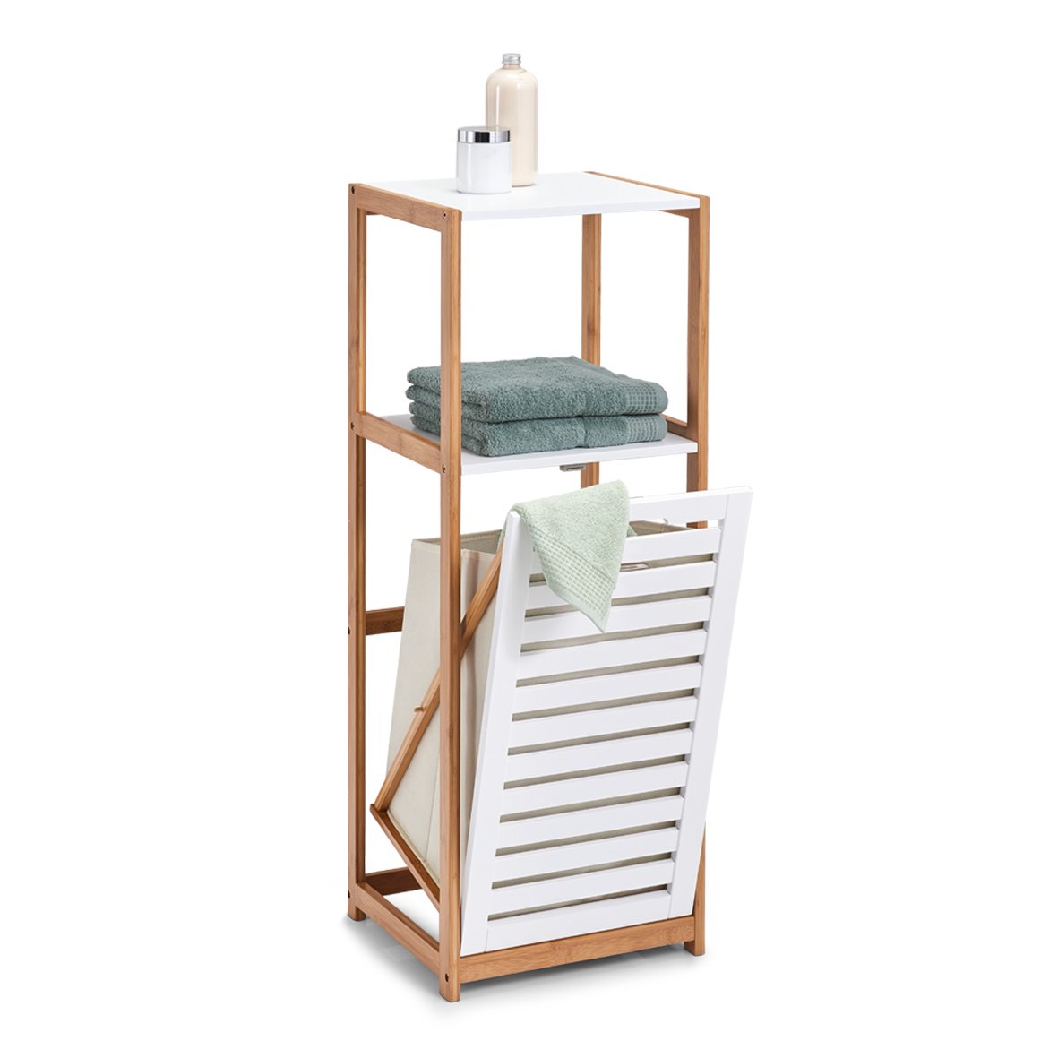 zeller-present-home-standregal-w-schesammler-bambus-mdf-wei image 3
