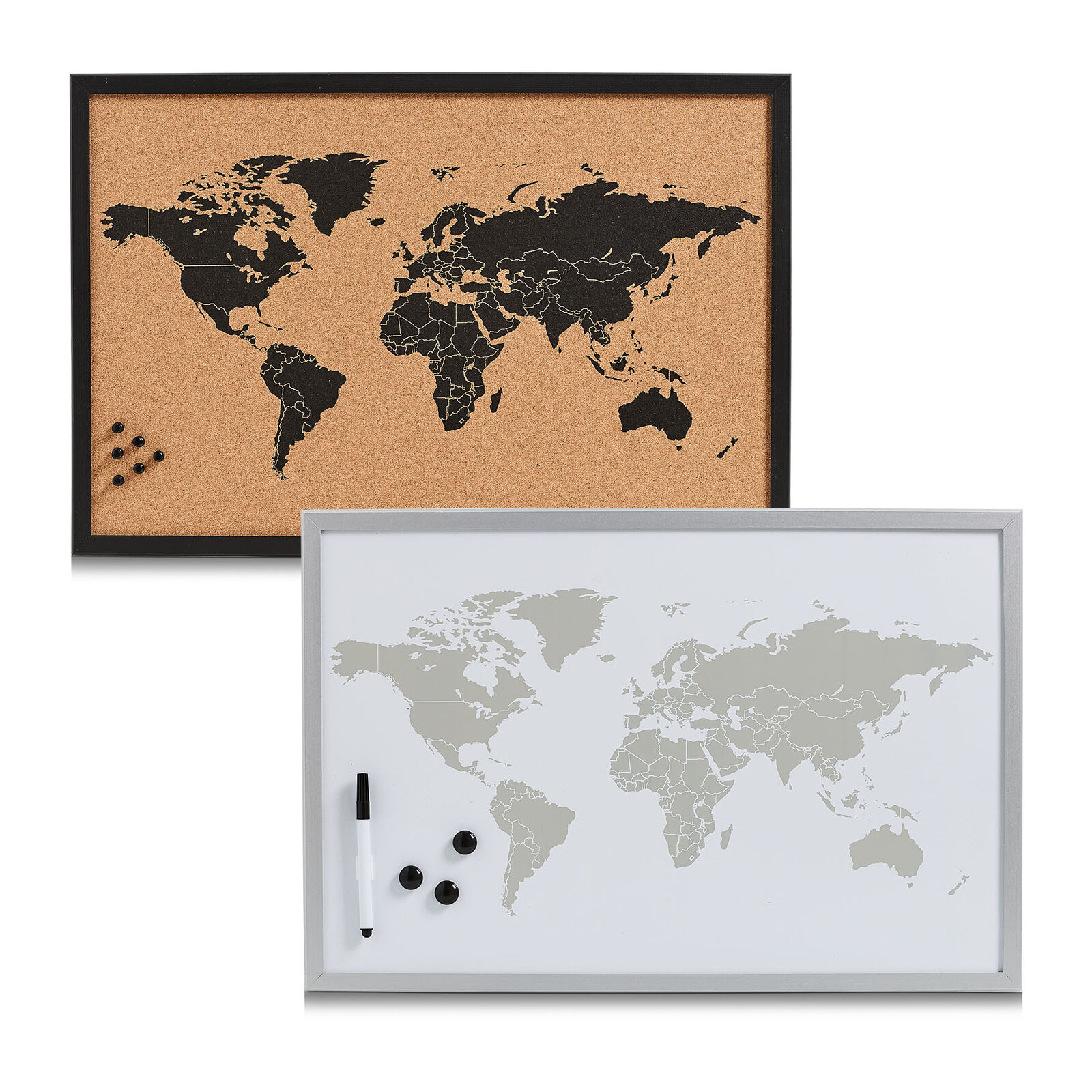 zeller-present-office-pinboard-world-pinnwand-schwarz-kork image 3
