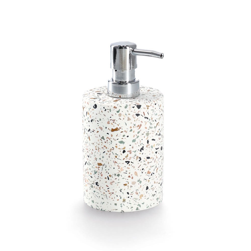 zeller-bad-seifenspender-terrazzo-zement-mit-pumpe image 1