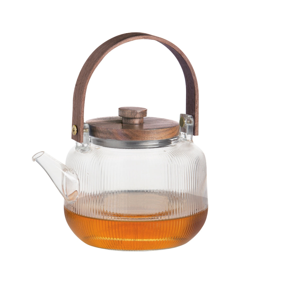 andrea-house-teekanne-glas-holz-1-liter-glaskanne image 2