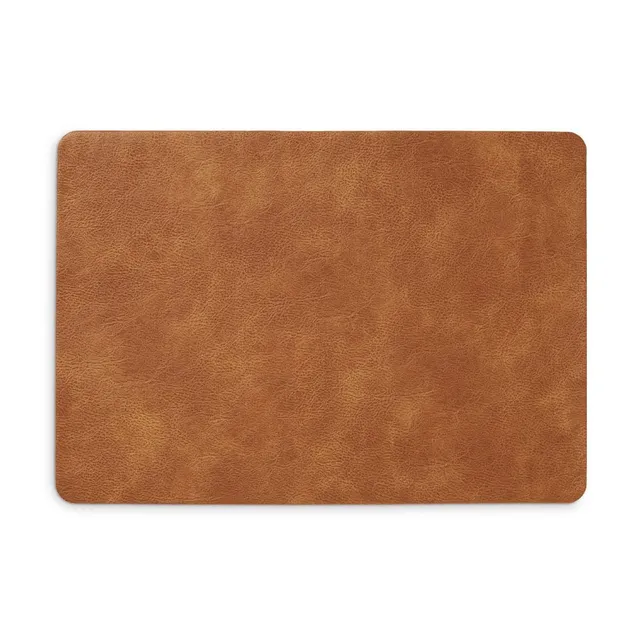 zeller-present-table-platzset-kunstleder-cognac-vintage-optik image 1