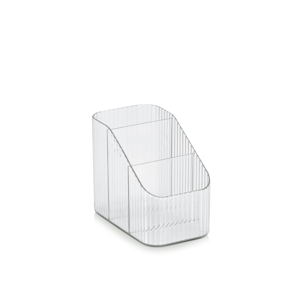 zeller-present-home-organizer-3-f-cher-kunststoff-transparent image 1