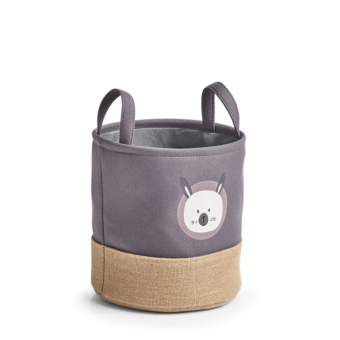 zeller-present-kids-aufbewahrungskorb-hase-grau-stoffkorb image 1