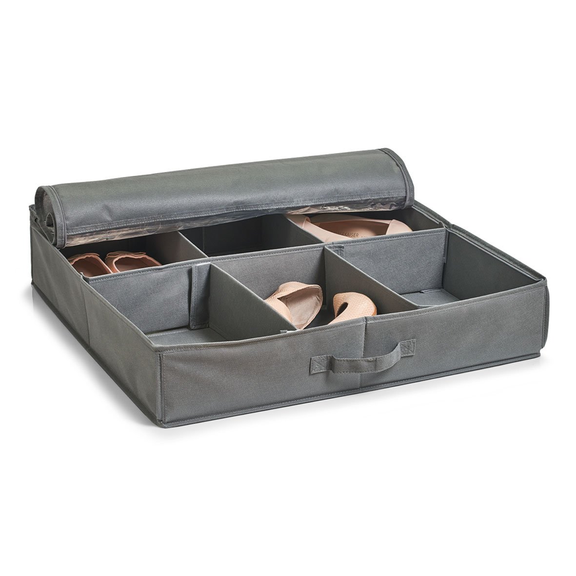 zeller-present-schuh-aufbewahrungsbox-vlies-grau-flexibel image 2